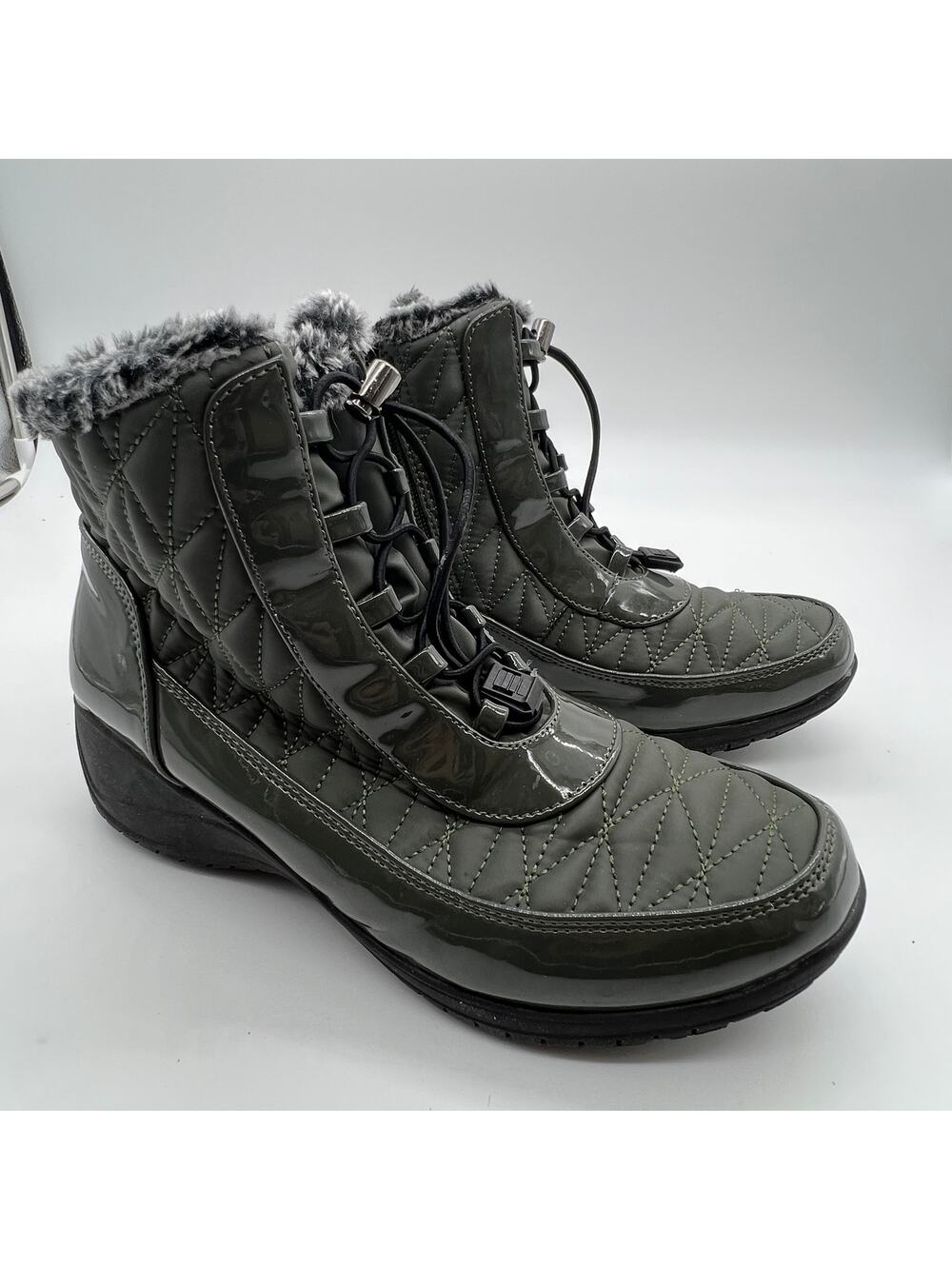 Khombu Waterproof Winter Ankle Snow Boots Size 8.5 Green